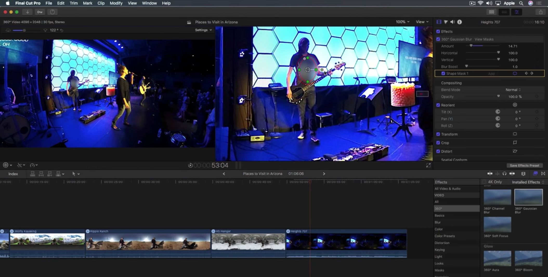 Working with 360 Effects in Final Cut Pro X 1