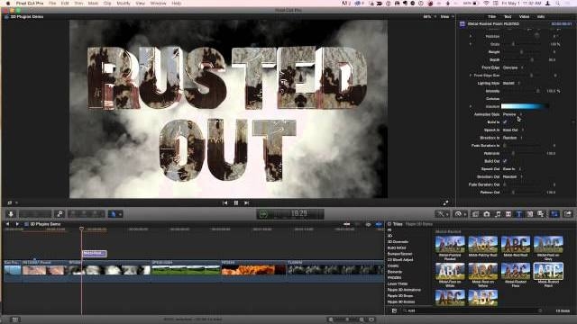 3D Title Plugins for Final Cut Pro X 10