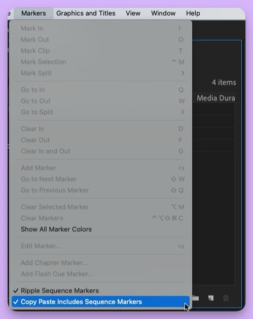 Tool Tip Tuesday for Adobe Premiere Pro: Copy Paste includes Sequence Markers 9