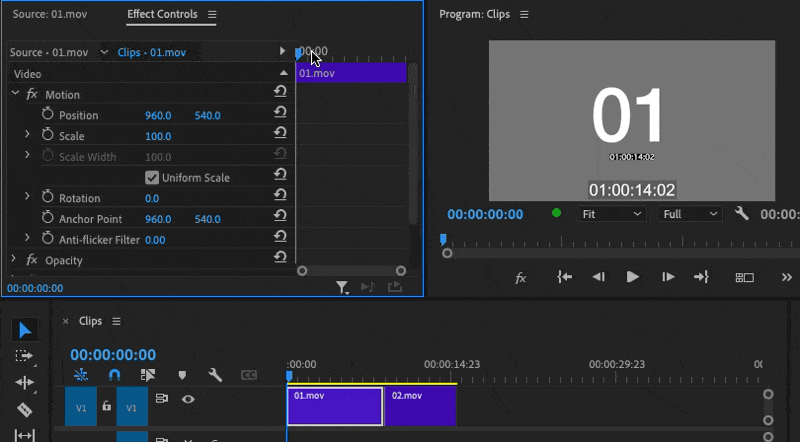 Tool Tip Tuesday for Adobe Premiere Pro: Home/End keys for fast Effect Controls 10