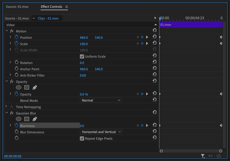 Tool Tip Tuesday for Adobe Premiere Pro: Home/End keys for fast Effect Controls 2