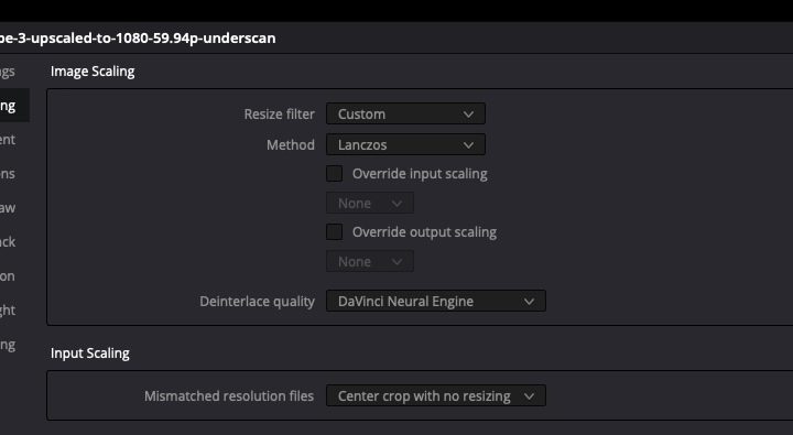 Deinterlacing legacy material + upscaling with DaVinci Resolve (Studio) to 50p/59.94p for smoothness (or 25p/29.97p for a more dramatic look) 8