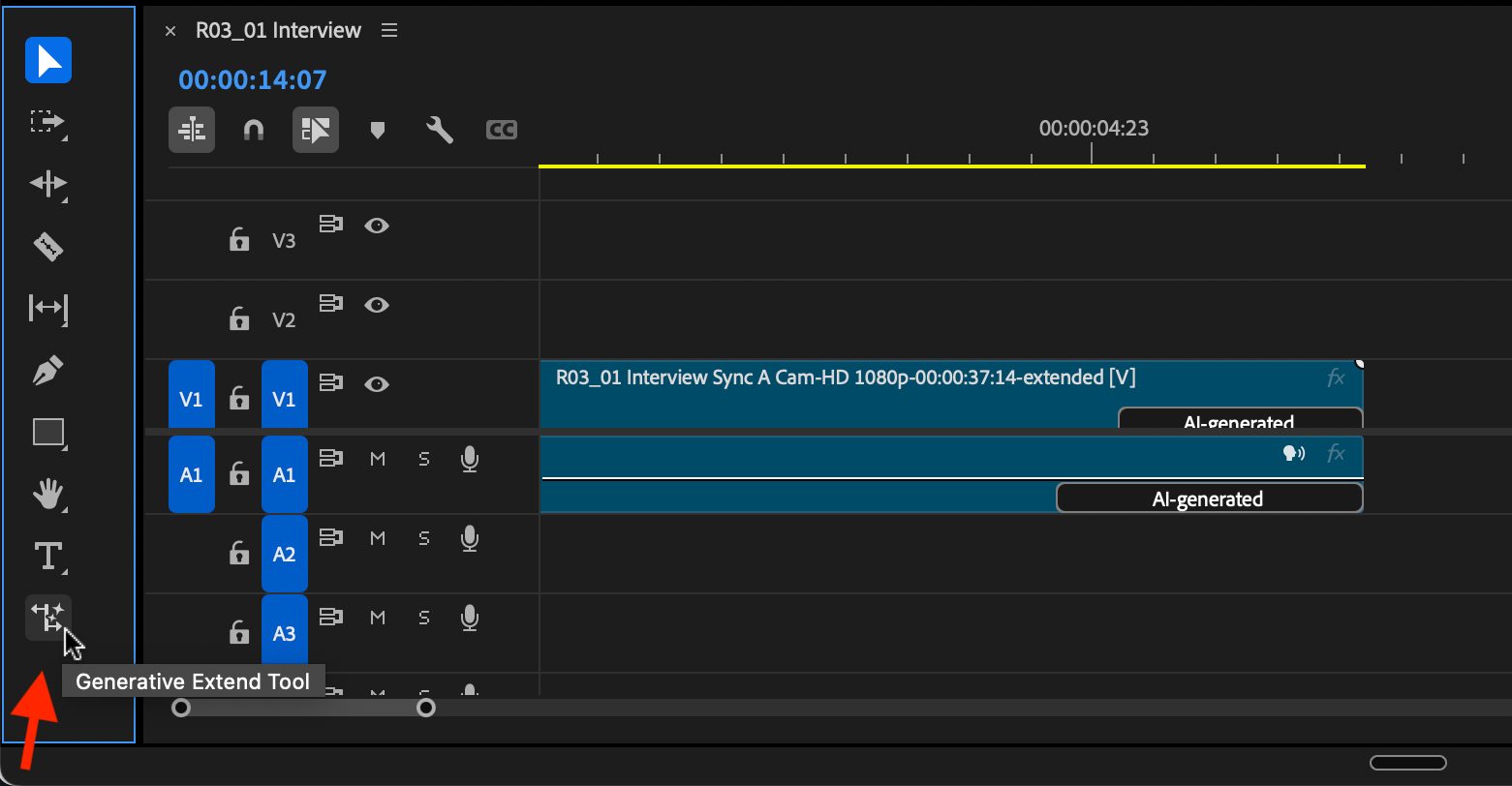 Burning Questions about Generative Extend in Premiere Pro (beta) 3