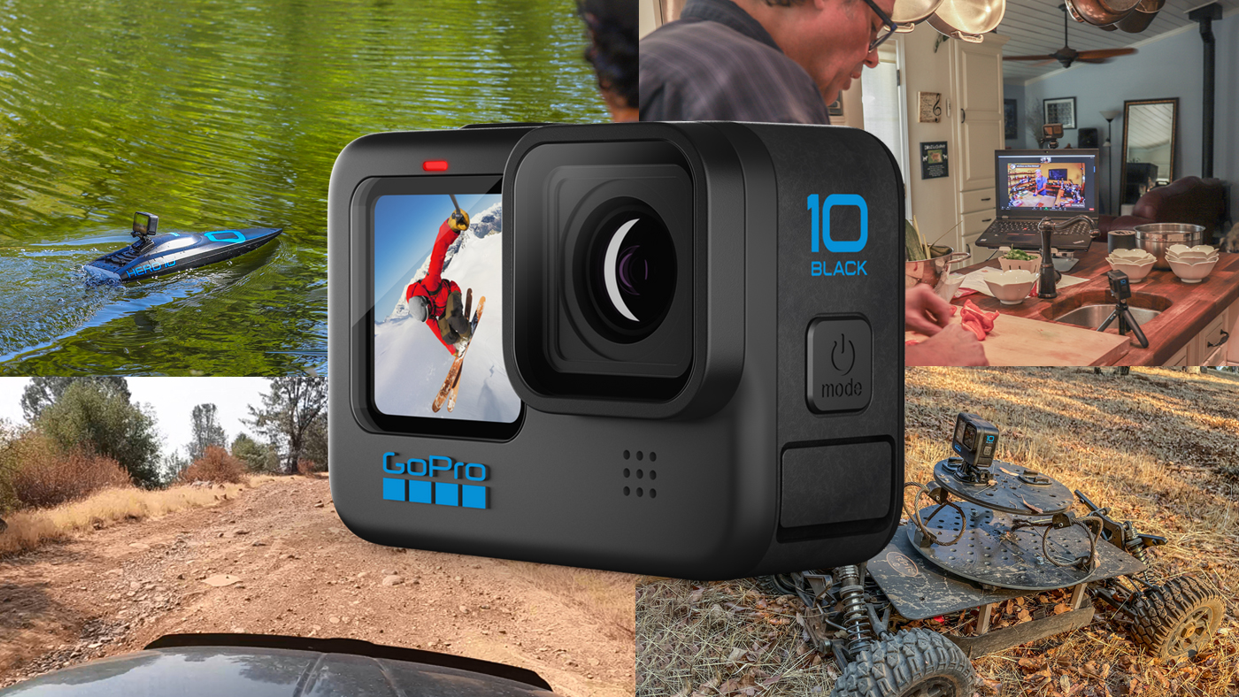 GoPro HERO 10 Black Action Camera 5.3K Front Screen Mini Sports Camera 23MP  GP2 Waterproof Video Go Pro HERO 10 Camera In Stocks