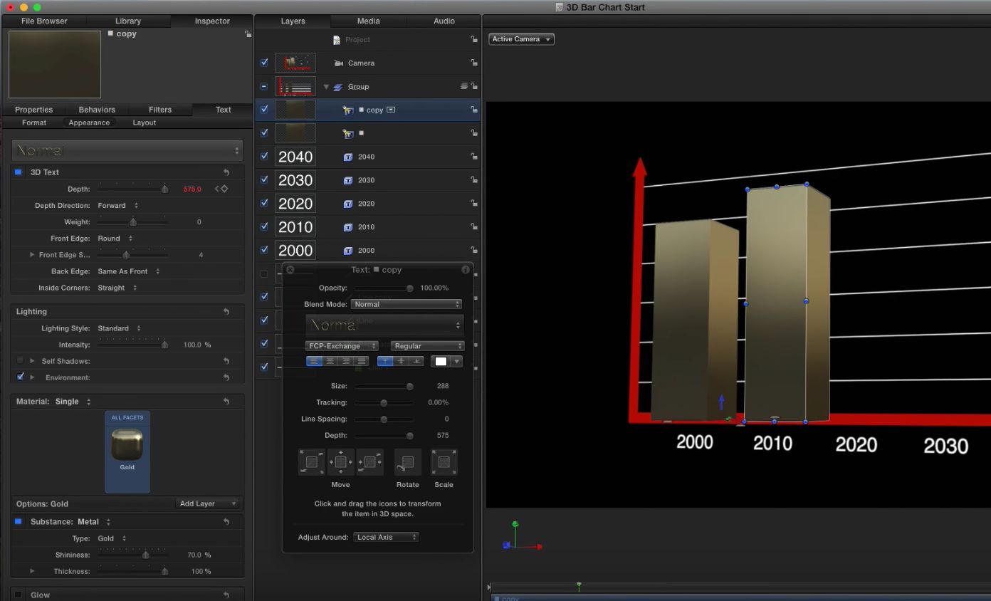 Creating 3D Animated Bar Charts in Motion by Mark Spencer - ProVideo