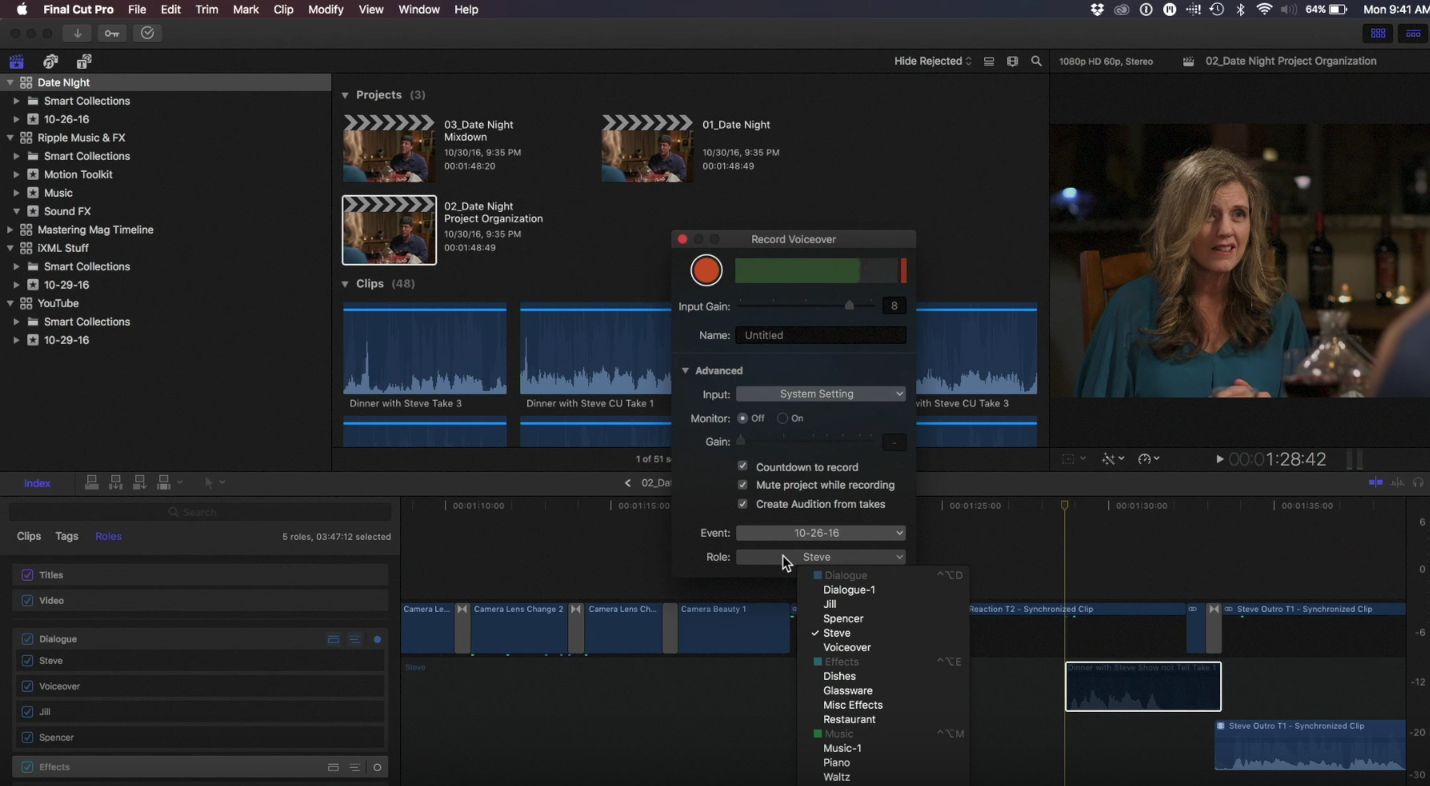 transitions in final cut pro 10.3.4