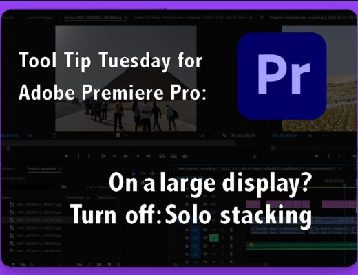 Tool Tip Tuesday: On a big screen? Turn off "Solo Mode" for stacked panels like Lumetri 22