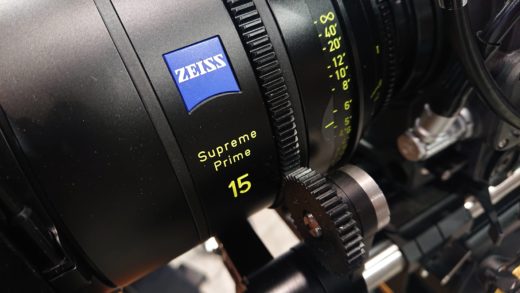 Closeup of a cinema lens, the Zeiss upreme Prime 