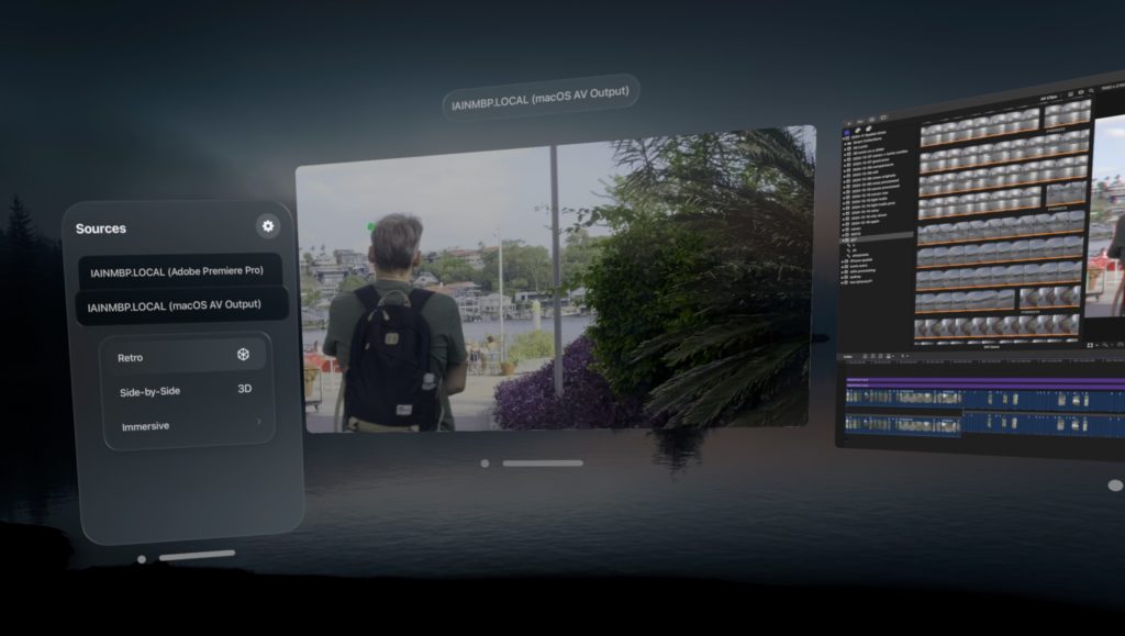 Live 3D Stereoscopic editing in Apple Vision Pro 13