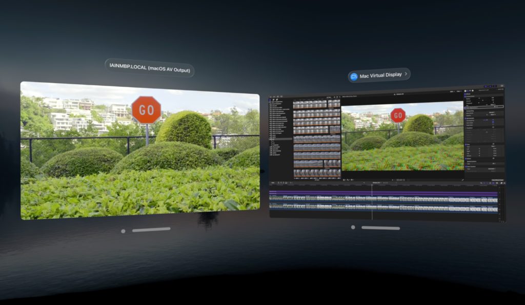 Live 3D Stereoscopic editing in Apple Vision Pro 7