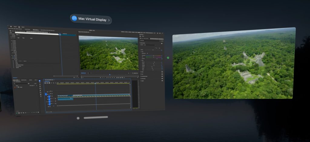 Live 3D Stereoscopic editing in Apple Vision Pro 15