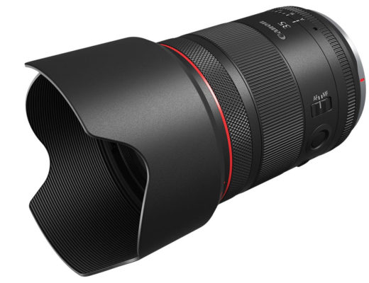 Canon RF35mm F1.4L VCM lens with hybrid video and still design