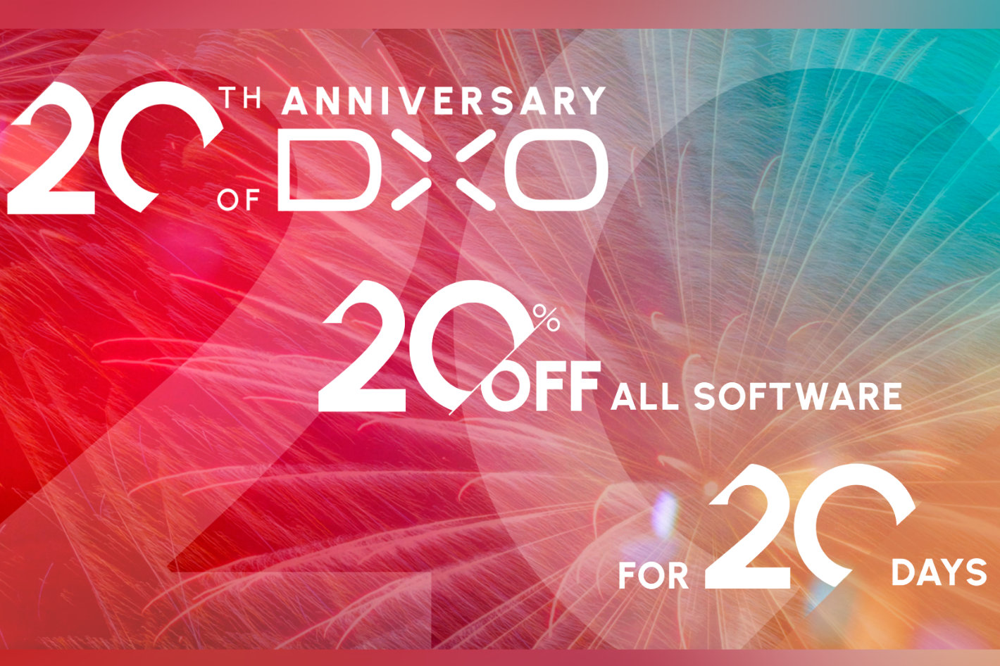 DxO Labs marks its 20th anniversary: 20% off for 20 days