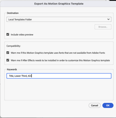 Tool Tip Tuesday for Adobe Premiere Pro: Adjust that Mogrt! 25