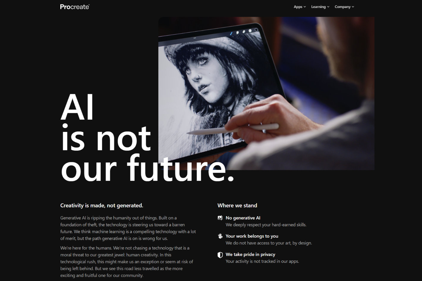 AI is not our future, says James Cuda from Procreate