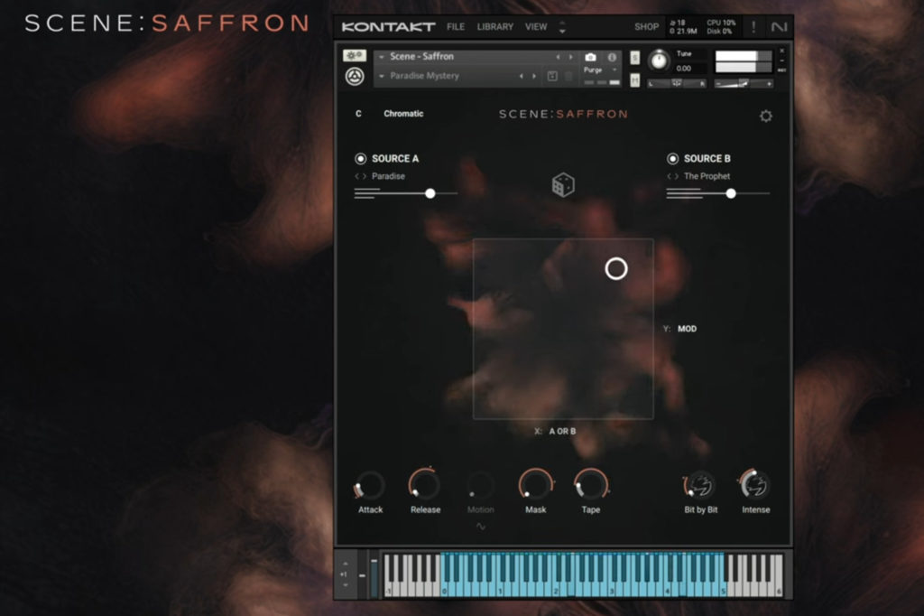 Scene: Saffron, a lightweight cinematic instrument for composers