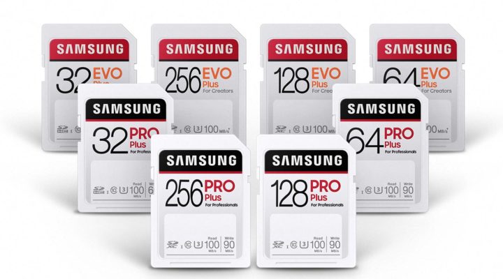 Samsung PRO Plus and EVO Plus SD cards for creators