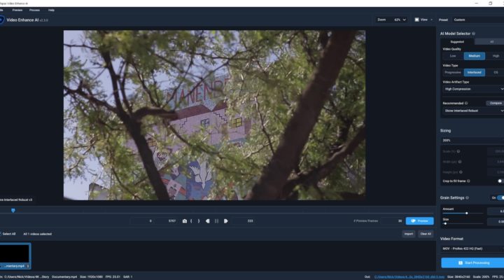 REVIEW: Topaz Labs Video Enhance AI 1