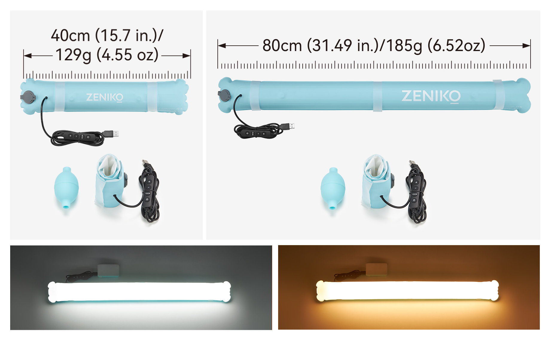 Zeniko: inflatable tube lights offer extra lighting surface 2